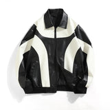 Eoior  Hip Hop Mens Faux Leather Jacket, Padded Windbreaker, Motorcycle Biker Bomber Coat