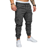 Eoior Autumn Men Pants Hip Hop Harem Joggers Pants 2024 New Male Trousers Mens Joggers Solid Multi-pocket Pants Sweatpants M-5XL