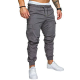 Eoior Autumn Men Pants Hip Hop Harem Joggers Pants 2024 New Male Trousers Mens Joggers Solid Multi-pocket Pants Sweatpants M-5XL