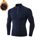 Eoior Winter Long-Sleeve Thermal Shirts Elastic Running Gym Shirts Sport Tshirt Compression Shirts Bodybuilding Fitness Top Sportswear