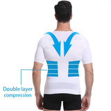 Eoior Classix Men Body Toning T-Shirt Slimming Body Shaper Corrective Posture Belly Control Compression Man Modeling Underwear Corset