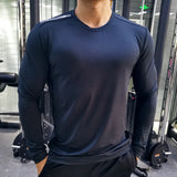 Eoior Men Compression T-Shirts Tops Homme Gym Sport Running Clothing Fitness Tight Long Sleeve Tees Dry Fit Rashguard Mma Sweatshirt