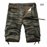 Eoior  Men Shorts 2024 Fashion Plaid Beach Shorts Mens Casual Camo Camouflage Shorts Military Short Pants Male Bermuda Cargo Overalls