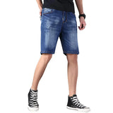 Eoior large size men's denim shorts oversized men's elastic waist knee length summer loose shorts men plus size XL 9XL 8XL 7XL 6XL