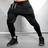 Eoior  Solid Black Jogger Pants Gyms Sweatpants Mens Casual Cotton Trackpants Autumn Trousers Male Fitness Workout Sportswear Bottoms