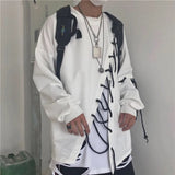 Eoior  Japanese Fashion Men`s Street Style Lace Hoodie Punk Loose Fit Pullover Designer Colorful Hip Hop Sweatshirts