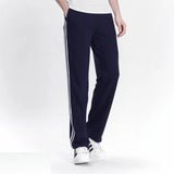 Eoior  Spring Summer Men's Casual Sweatpants Men Basic Trousers Tracksuit Side Stripe Slim Breathable Sportswear Track Pants