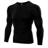 Eoior Men's Compression Running Sport Shirt Long Sleeve Running T-shirts Gym Clothing Fitness Tight Soccer Jersey Quick Dry