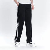 Eoior  Spring Summer Men's Casual Sweatpants Men Basic Trousers Tracksuit Side Stripe Slim Breathable Sportswear Track Pants