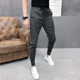 Eoior Pantalones Hombre Korean Luxury Clothing Cargo Pants Men High Quality Spring Autumn New Slim Fit Joggers Men Trousers Work Wear