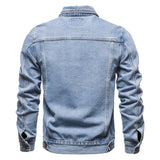 Men Fashion Motorcycle Jeans Jackets Mens Causal Oversized Cotton Casual Black Blue Denim Jacket Man Outerwear Coat