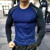 Eoior Men Compression T-Shirts Tops Homme Gym Sport Running Clothing Fitness Tight Long Sleeve Tees Dry Fit Rashguard Mma Sweatshirt