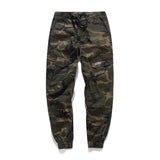 High street style tapered leggings camouflage jogging workwear functional multi-pocket cuffed pants trendy men's slim fit casual pants