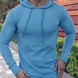 mens clothing styles Men's Muscle Fitness Spring and Autumn Slim Training Clothes Knitted Long-Sleeved Hoodie Pullover Jacket