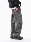 High street fashion brand paratrooper overalls men autumn and winter new retro straight loose casual versatile pants