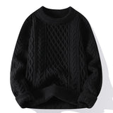 men’s fashion Autumn and Winter Fashion Trendy Solid Color Pullover Sweater Men's Trendy Handsome Loose Casual Sweater Coat