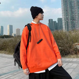 mens fashion Solid Color Knitted Bottoming Shirt Men's round Neck Men's Long-Sleeved Sweater Hong Kong Style Men's Fashionable Outerwear Spring and Autumn Sweater