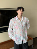 Small design floral shirt men's summer new style trend casual loose long-sleeved sun protection jacket