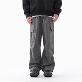 High street fashion brand paratrooper overalls men autumn and winter new retro straight loose casual versatile pants