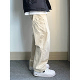 Japanese retro workwear casual pants men's summer new large pockets loose straight retro versatile fashion long pants