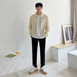 starboy outfit Myq Men's Coat Spring and Autumn New Korean Fashion Top Autumn Clothes Lapel Casual Jacket