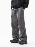 High street fashion brand paratrooper overalls men autumn and winter new retro straight loose casual versatile pants