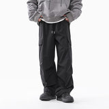 High street fashion brand paratrooper overalls men autumn and winter new retro straight loose casual versatile pants