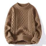 men’s fashion Autumn and Winter Fashion Trendy Solid Color Pullover Sweater Men's Trendy Handsome Loose Casual Sweater Coat