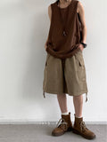 Japanese retro basic work shorts for boys summer new loose straight casual versatile shorts