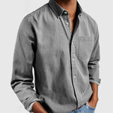 black men fashion urban E-Commerce New Men's Shirt New Long-Sleeved Lapel Men's Shirt