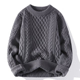 men’s fashion Autumn and Winter Fashion Trendy Solid Color Pullover Sweater Men's Trendy Handsome Loose Casual Sweater Coat