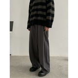 Japanese retro design silhouette wide-leg trousers men's spring and summer new straight loose cleanfit trousers trend