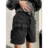 Niche high street multi-pocket functional workwear shorts men's summer American trendy brand design loose casual shorts