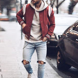 bomber jacket Winter New Preppy Style Jacket Men's Casual Short Baseball Uniform Men's Jacket 03