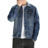 men’s fashion Denim Coat Men's New Korean Style Trendy Ruan Shuai Flying Jacket Men's Autumn plus Size Fat Men's Top