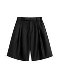 Summer suit shorts men's loose straight high-end casual shorts men's Korean style trendy drape pants