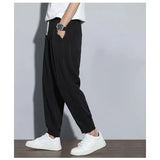 Eoior Spring Summer New Fashion Korean Style Casual Pants Harajuku Loose Trousers Men Oversize Solid Color Pockets Streetwear Clothes