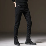 Eoior 2024 Spring and Autumn New Fashion Trend Black Small Legs Men's Casual Slim Comfortable Stretch High Quality Denim Pants 28-38