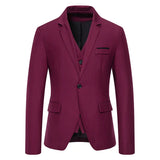 Eoior  Fashion Mens Long Sleeve Suit Wedding Suit Formal Fake Two Solid Color High Quality Thicken Coats