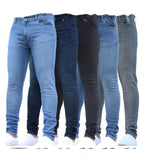 Eoior Men Pants Fashion Men Casual Pants Stretch Jeans Skinny Work Trousers Male Vintage Wash Plus Size Jean Slim Fit for Men Clothing