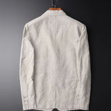 Man Blazer Thin Linen Blazer Mens Summer White Single Suit For Men Cotton Sunscreen Blazer Jacket Men Slim Fit Casual New