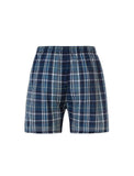 6 Pcs Boxer Shorts Casual Plaid Elastic Waistband Button Mens Boxer Underwear Woven Shorts For Home Random Color