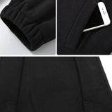 Eoior Solid Color Polar Fleece Jacket Men Winter Thcik Warm Fleece Jacket Coat Plus Size 12XL Fashion Casual Polar Fleece Coat Male