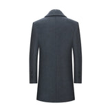 Eoior  autumn and winter new men's trench coat suit collar business leisure long father coat men  men clothing