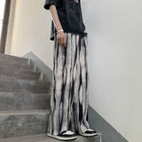 Pleated Pants Men's Fashion Retro Casual Pants Men Japanese Streetwear Loose Hip-hop Wide-leg Pants Mens Ice Silk Trousers M-3XL