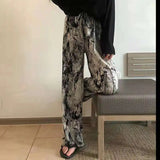 Summer New Chiffon Tie-dye Ink Painting Bloomers Pants Women Loose and Thin Anti-mosquito Casual Harem Pants