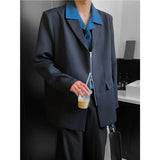 Eoior  New Men's High-end Design Zipper Suit Jacket Korean Version Oversize Fashion All-match Loose Casual Jacket 4XL 5XL