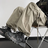 Eoior Men Cargo Pants Ribbon Hip Hop Jogging Pants Male Casual Streetwear Harem Trousers Pockets New Elastic Waist Woman Sweatpants