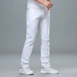 Eoior For Four Seasons White Men Jeans Fashion Casual Classic Style Slim Comfortable Denim Trousers Male Brand Advanced Stretch Pants