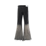 High Street Washed Gradient Color Flare Jeans for Men and Women Straight Ropa Hombre Y2k Denim Pants Oversized Loose Trousers